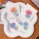 Pinza para el cabello con flores de colores de verano